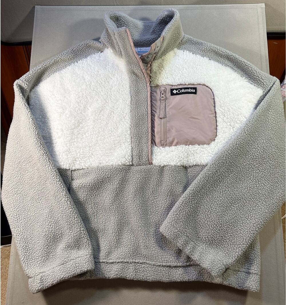 Columbia Women's Sherpa Fleece Pullover Jacket Relaxed Fit Ladies Size Small